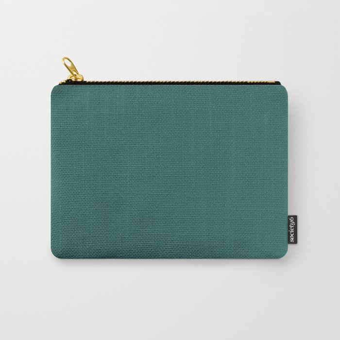 Dark Green Gray Solid Color Pantone Antique Green 18-5418 TCX Shades of Blue-green Hues Carry-All Pouch