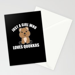 Only A Girl Loves The Quokka - Sweet Quokka Stationery Card