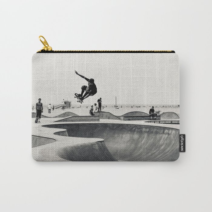 Skateboarding Print Venice Beach Skate Park LA Carry-All Pouch