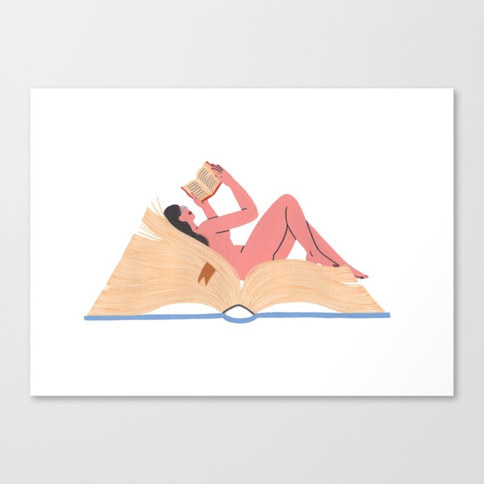 Bookworm Babe Canvas Print