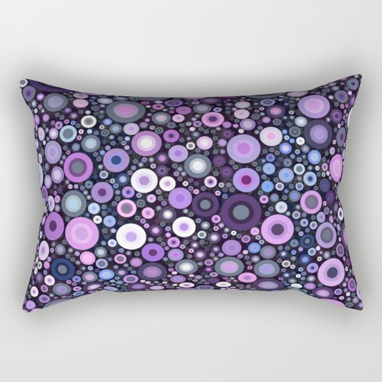 Lavender Bubbles at Midnight Rectangular Pillow