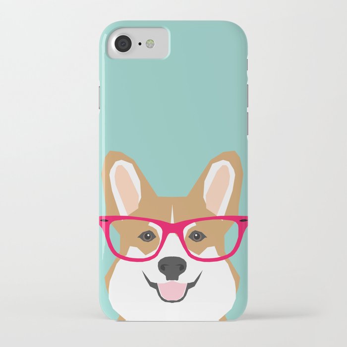 teagan glasses corgi cute puppy welsh corgi gifts for dog lovers and pet owners love corgi puppies iphone case