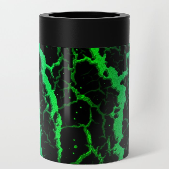 Cracked Space Lava - Cyan/Green Can Cooler