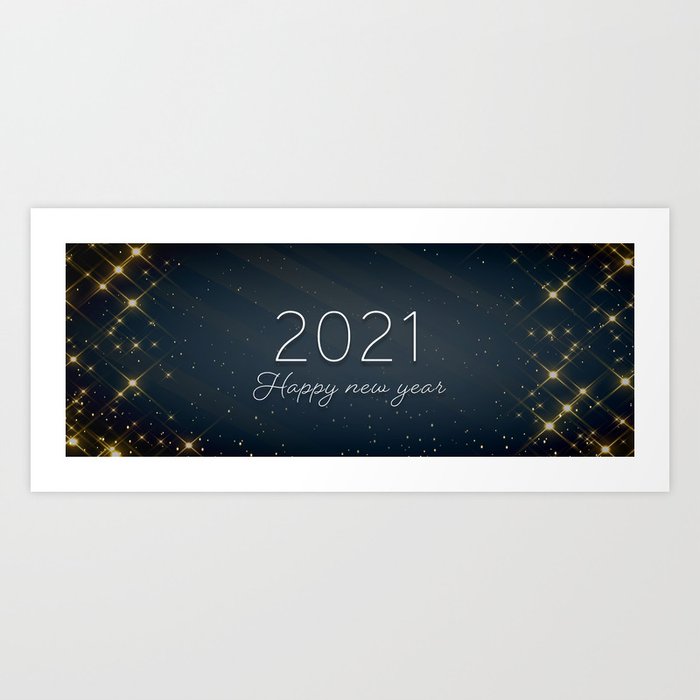 Happy new year 2021 Art Print
