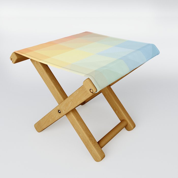 PASTEL PALLET IN RECTANGLES. Folding Stool