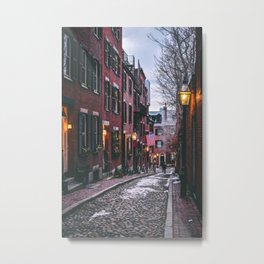 Acorn Street Boston Metal Print | Citystreet, Boston, Cityphotography, Photo, Bostonstreet, Color, Patrioticphoto, Colonialstreet, Acornstreet 