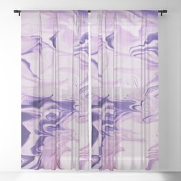 Purple Wave Sheer Curtain