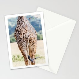 Giraffe Green Stationery Card