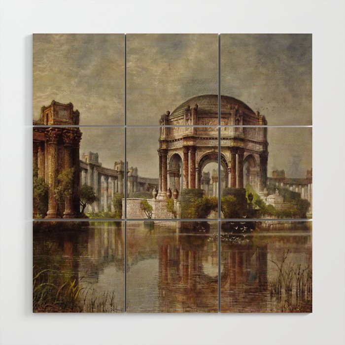 Vintage architecture -  Edward Deakin Wood Wall Art