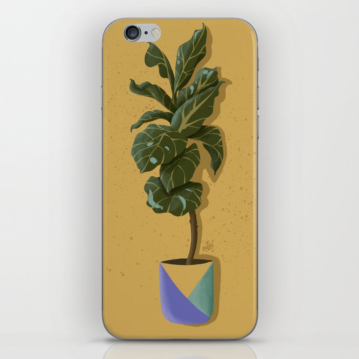 Fiddle Leaf Fig Tree Art Print iPhone Skin