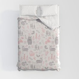 Woodland Forest Animals Duvet Cover