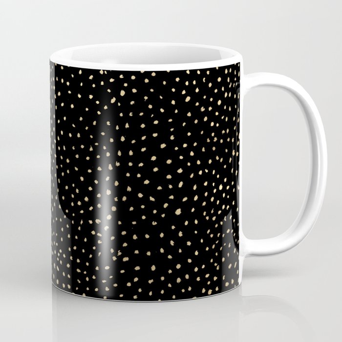 Dotted Gold & Black Coffee Mug