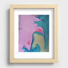Cotton Candy Smear Recessed Framed Print