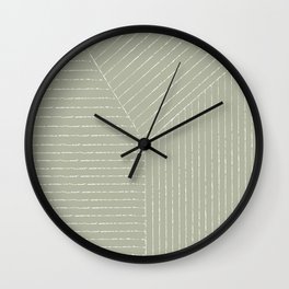Lines (Linen Sage) Wall Clock