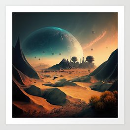 Alien Planet landscape Art Print