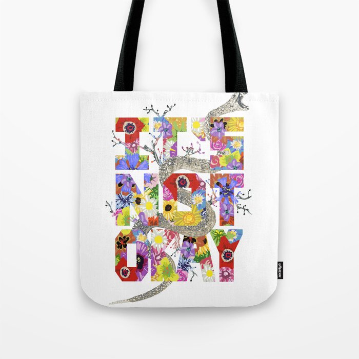 The snake telling you it's not okay Tote Bag