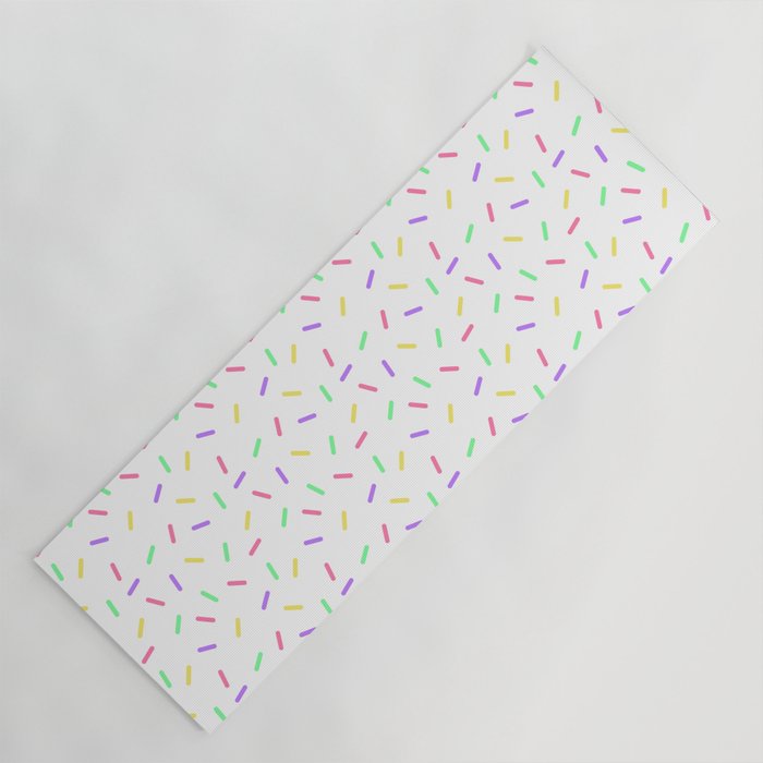 Pastel Sprinkles (Vanilla White) Yoga Mat