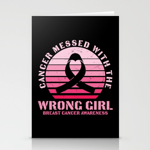 Cancer Messed With The Wrong Girl Stationery Cards