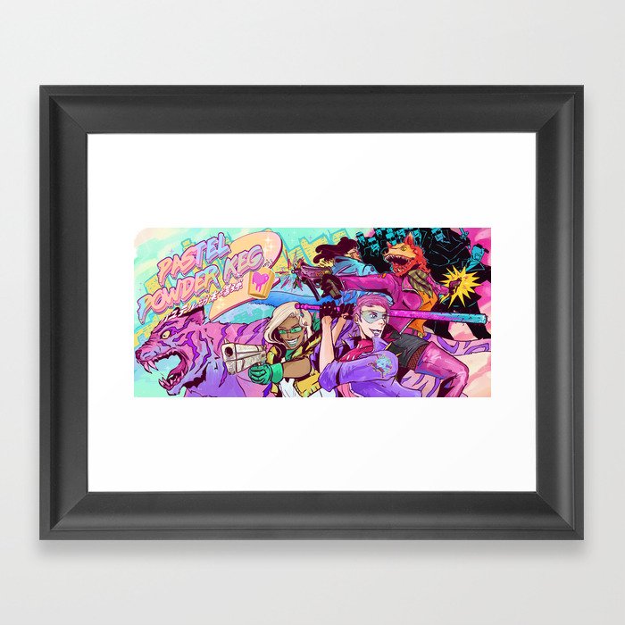 Pastel Powder Gang 2: Girl Gang Warfare Framed Art Print