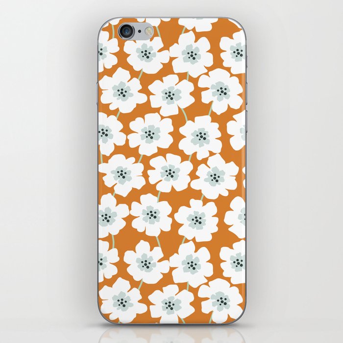 Baked Earth Floral Pattern iPhone Skin