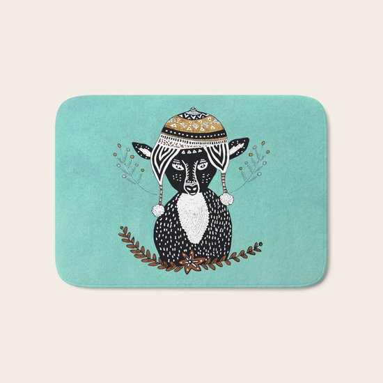 Hipster Deer Bath Mat