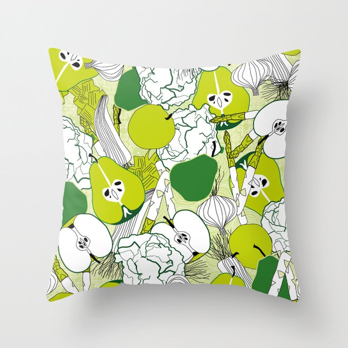 Vegetable pattern Throw Pillow