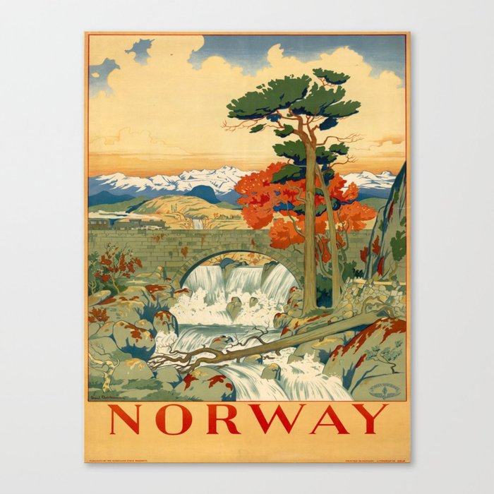 Vintage poster - Norway Canvas Print