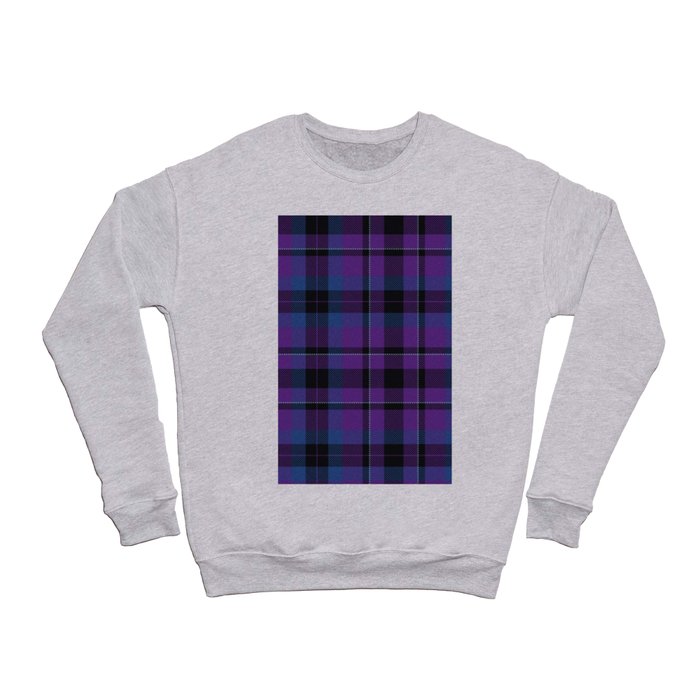 Classical Purple Black Tartan Plaid Pattern Crewneck Sweatshirt