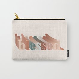 blessed. Carry-All Pouch | Spirituality, Blessed, Graphicdesign, Praise, Typography, Highlyfavored, Blessup, Glowup, Digital, Growth 