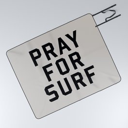 Pray For Surf Picnic Blanket