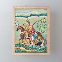 King and his successors riding a horse Framed Mini Art Print