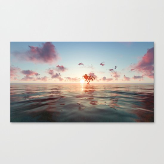 Island in the distance Canvas Print