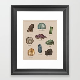 Gems and Minerals Framed Art Print