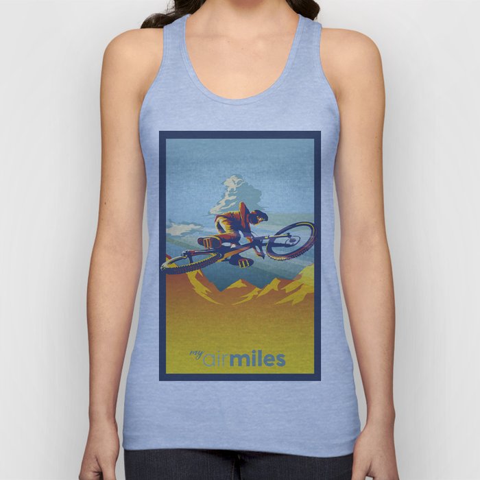 Retro Mountain Bike Poster/ Illustration / fine art print MY AIR MILES Tank Top