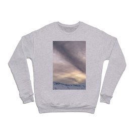 Winter Sunset Veil | Nature and Landscape Photography Crewneck Sweatshirt