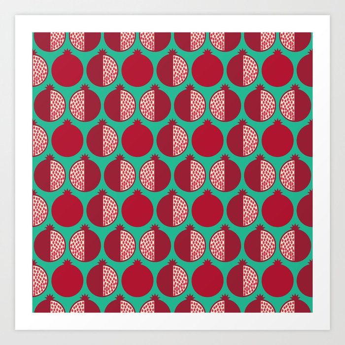 Pomegranate Line Up Art Print