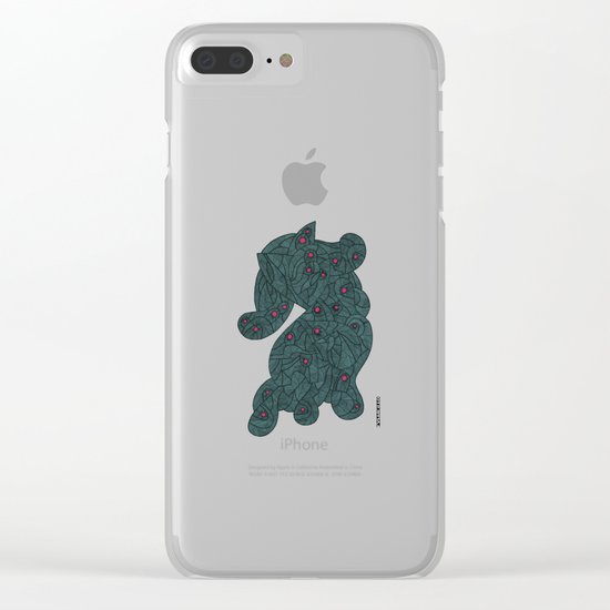 - blue blob pop - Clear iPhone Case