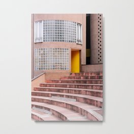 Gallaratese ᝢ Milano Italy travel photography art ᝢ pink yellow architectural photo print Europe Metal Print