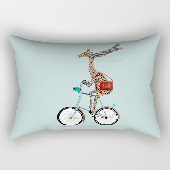 Giraffes School Days Rectangular Pillow