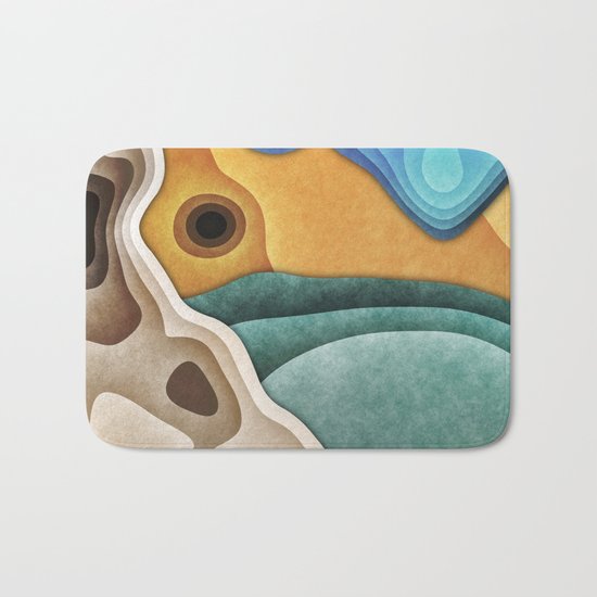 Landscape of Layers Bath Mat