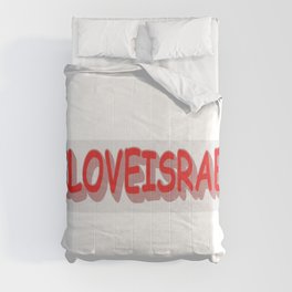 Cute Expression Design "#ILOVEISRAE". Buy Now Comforter