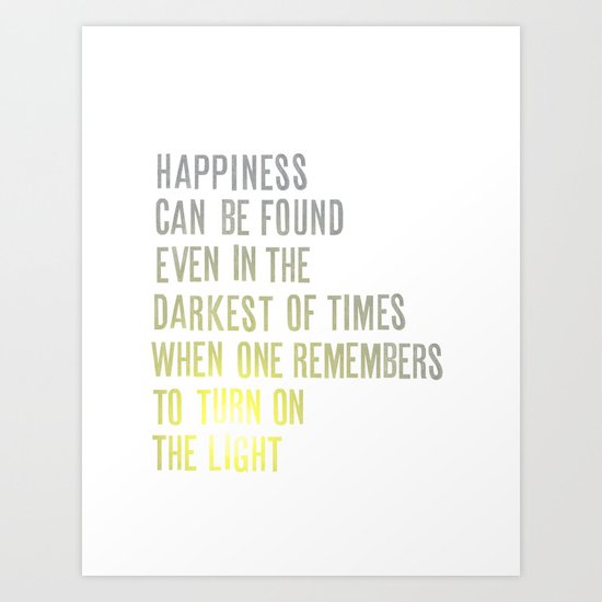 happiness can be found Art Print