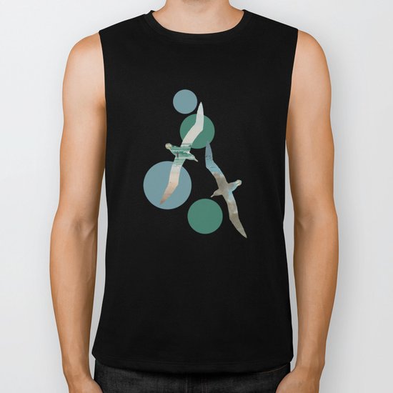 Seagull Polka Biker Tank