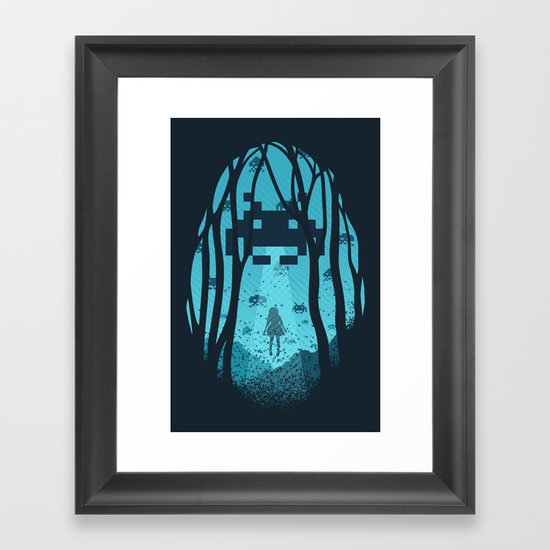 8 Bit Invasion Framed Art Print