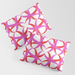 Hot pink and red abstract pattern Pillow Sham