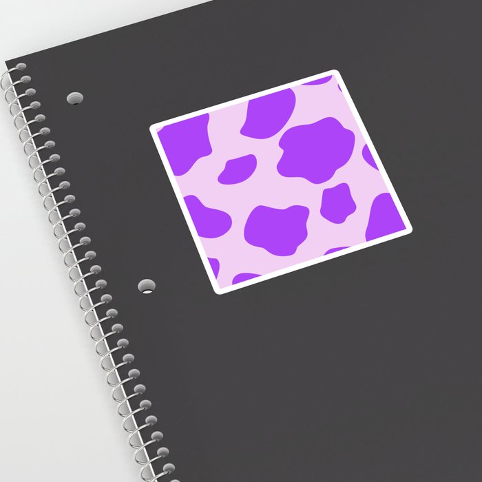 Purple Cow Print Sticker by Buckle Bunny