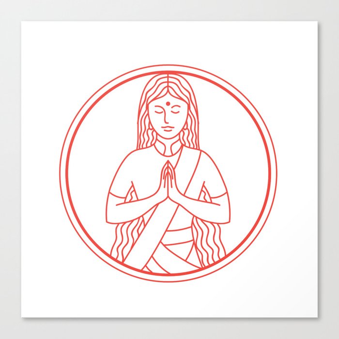 Namaste  Icon Canvas Print