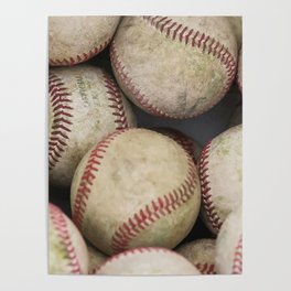 Many Baseballs - Background pattern Sports Illustration Poster