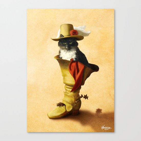 Little Puss in Boots Canvas Print