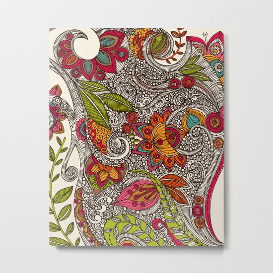 Random Flowers Metal Print